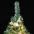 Artificial Christmas Tree with 300 LEDs&Ball Set&Flocked Snow 180 cm