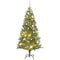 Artificial Christmas Tree with 300 LEDs&Ball Set&Flocked Snow 180 cm