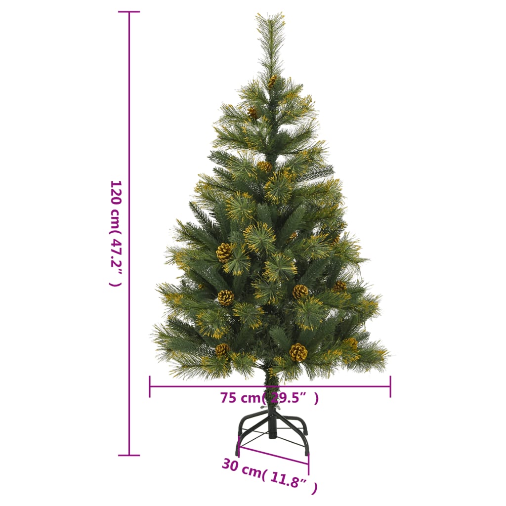 Artificial Hinged Christmas Tree 150 LEDs 120 cm