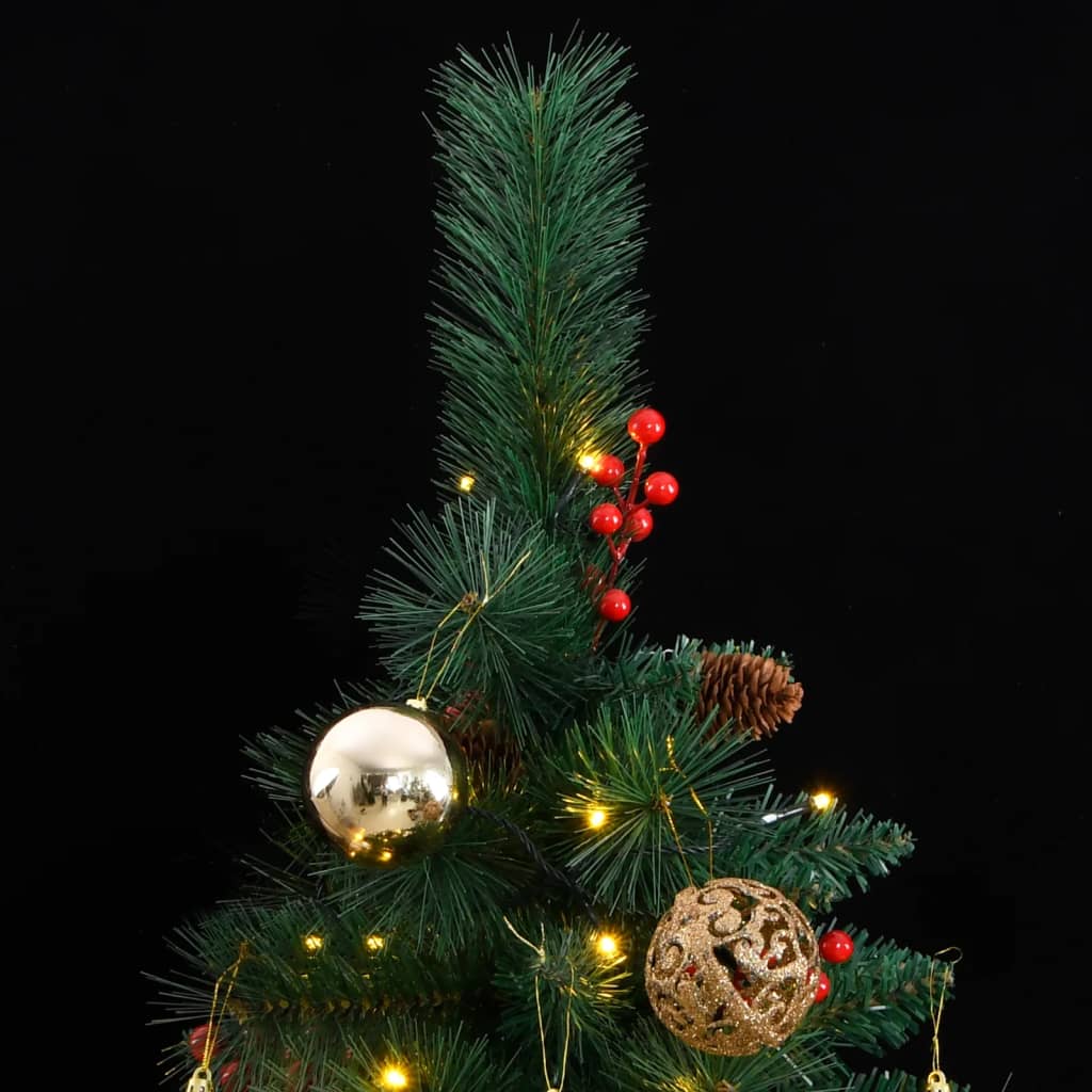 Artificial Hinged Christmas Tree with 300 LEDs & Ball Set 180 cm