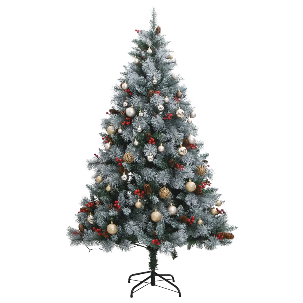 Artificial Hinged Christmas Tree with 300 LEDs & Ball Set 180 cm