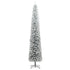 Slim Christmas Tree 300 LEDs & Ball Set & Flocked Snow 270 cm