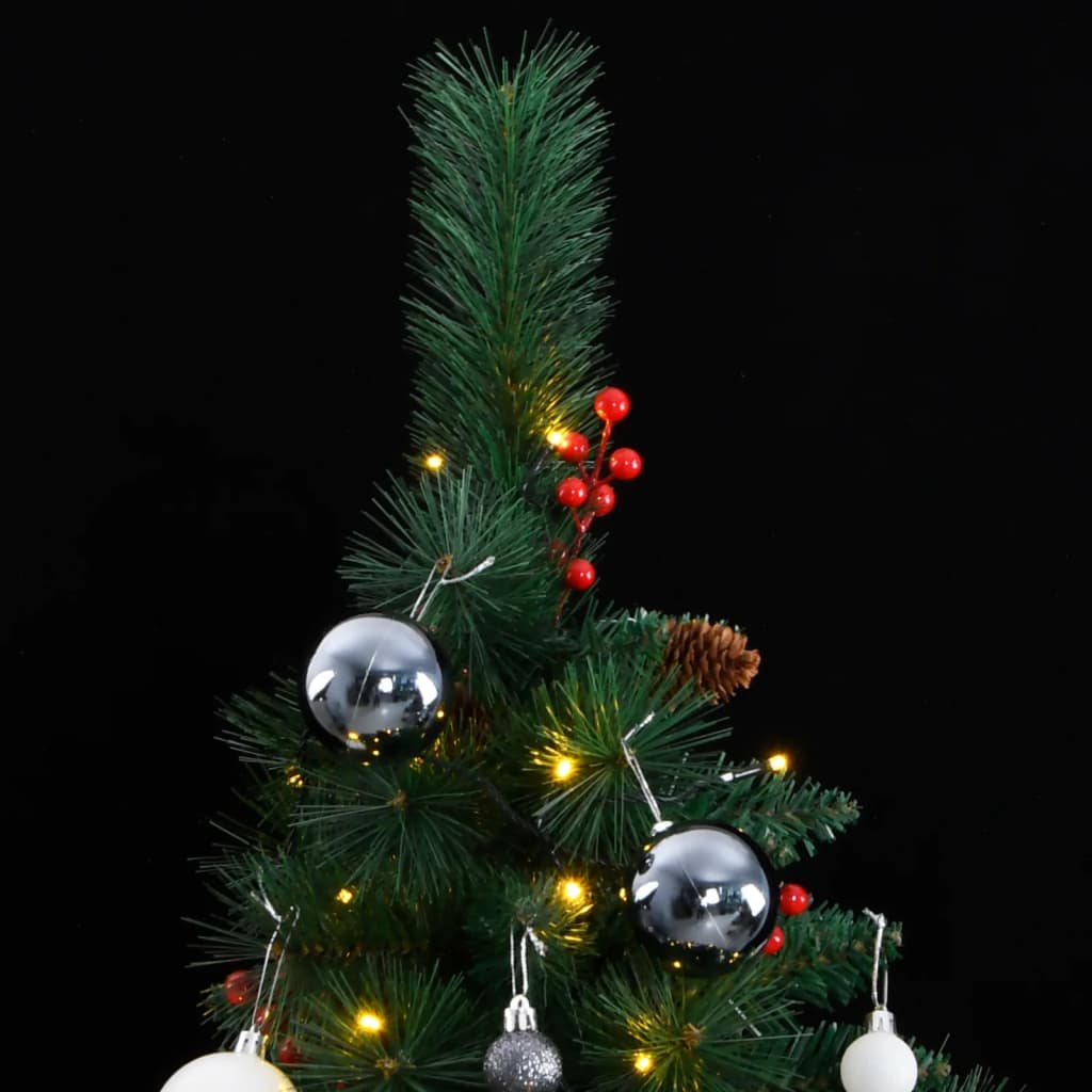 Artificial Hinged Christmas Tree with 300 LEDs & Ball Set 180 cm