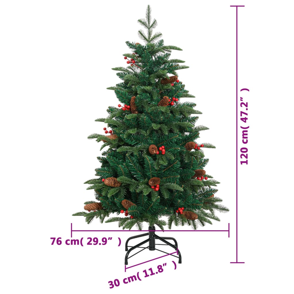 Artificial Hinged Christmas Tree 150 LEDs 120 cm