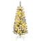 Artificial Hinged Christmas Tree 150 LEDs & Flocked Snow 120 cm