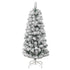 Artificial Hinged Christmas Tree 150 LEDs & Flocked Snow 120 cm