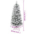 Artificial Hinged Christmas Tree 150 LEDs & Flocked Snow 120 cm