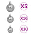 Artificial Hinged Christmas Tree with 300 LEDs & Ball Set 210 cm