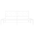 Metal Bed Frame without Mattress with Headboard White 183x203 cm King