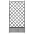 Planter with Trellis Grey Solid Wood Fir