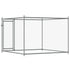 Dog Cage with Door Grey 2x2x1.5 m Galvanised Steel