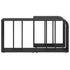 Storage Shelves 2 pcs Black Poly Rattan