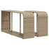 Storage Shelves 2 pcs Beige Poly Rattan