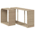 Storage Shelves 2 pcs Beige Poly Rattan