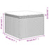 Garden Stool with Cushion Grey 55x55x37 cm Poly Rattan