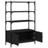 Bookcase 3-Tier Black 70x30x109.5 cm Engineered Wood