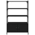 Bookcase 3-Tier Black 70x30x109.5 cm Engineered Wood