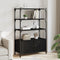 Bookcase 3-Tier Black 70x30x109.5 cm Engineered Wood