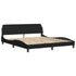 Bed Frame without Mattress Black 183x203 cm King Fabric