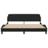 Bed Frame without Mattress Black 183x203 cm King Fabric