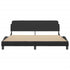 Bed Frame without Mattress Black and White 183x203 cm King Faux Leather