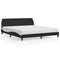 Bed Frame without Mattress Black and White 183x203 cm King Faux Leather