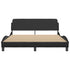 Bed Frame without Mattress Black 152x203 cm Queen Faux Leather