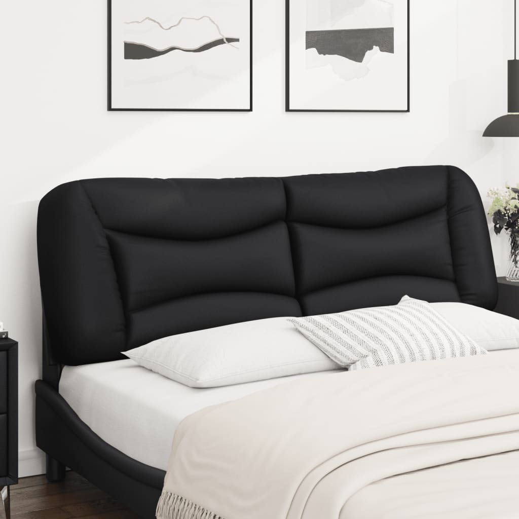 Headboard Cushion Black 153 cm Faux Leather