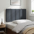 Headboard Cushion Dark Grey 90 cm Velvet