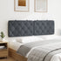 Headboard Cushion Dark Grey 153 cm Velvet