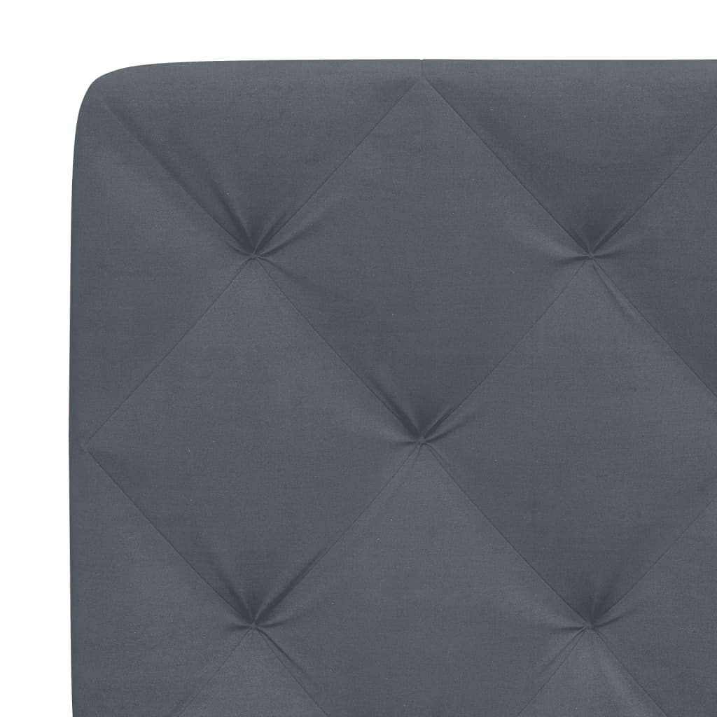 Headboard Cushion Dark Grey 153 cm Velvet