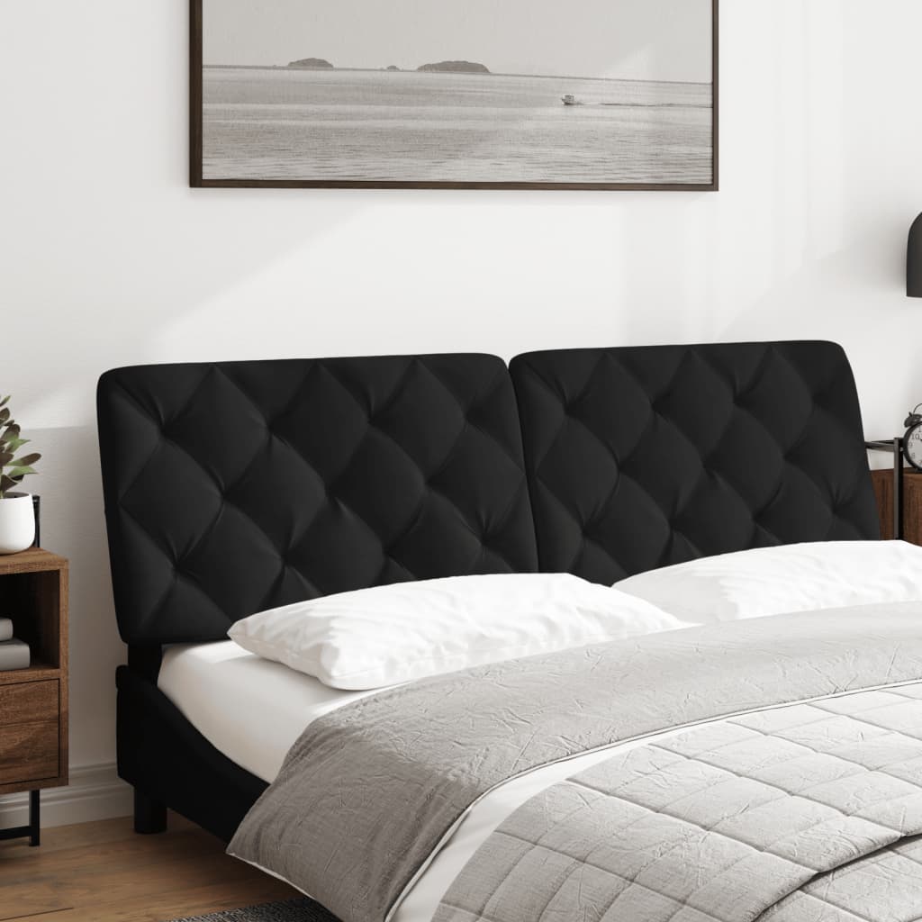 Headboard Cushion Black 153 cm Velvet