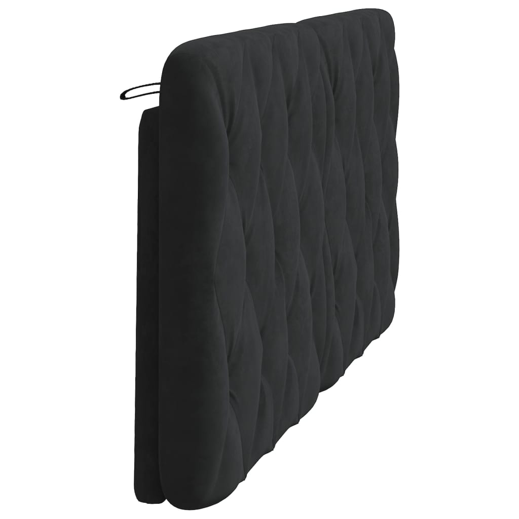 Headboard Cushion Black 153 cm Velvet