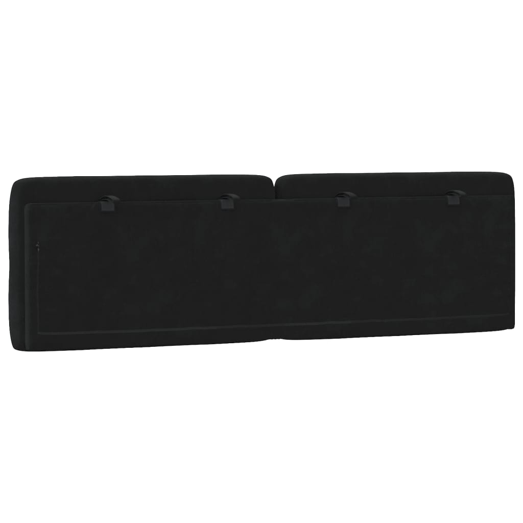 Headboard Cushion Black 153 cm Velvet