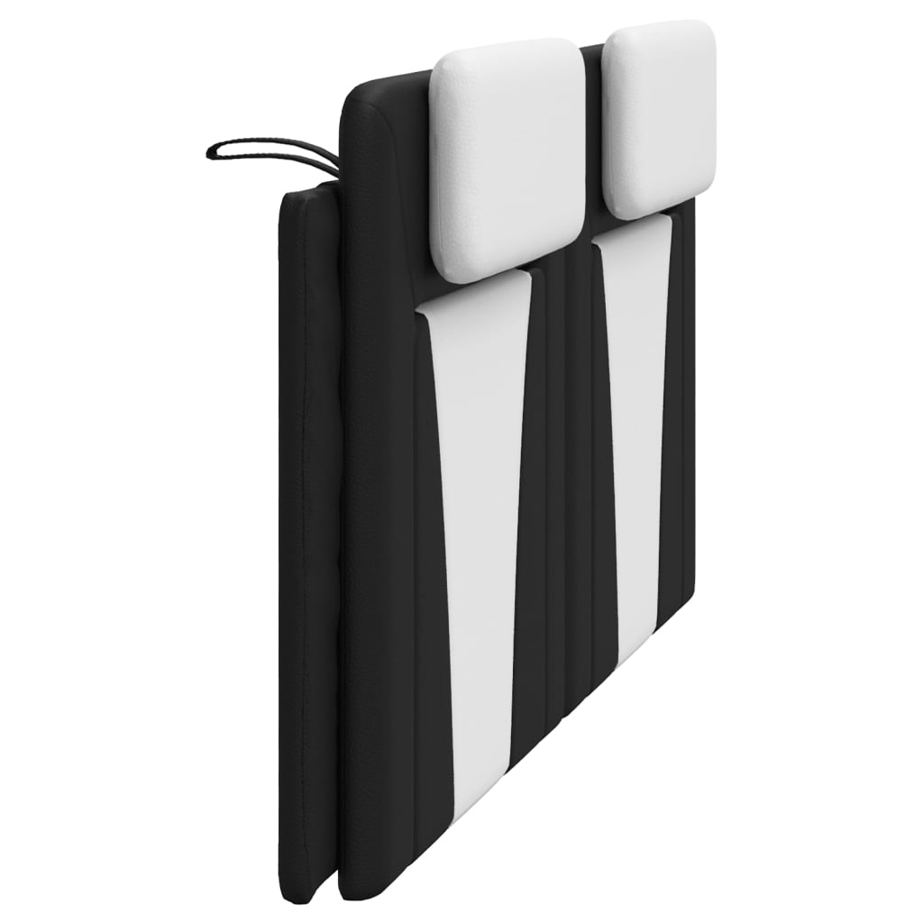 Headboard Cushion Black and White 183 cm Faux Leather