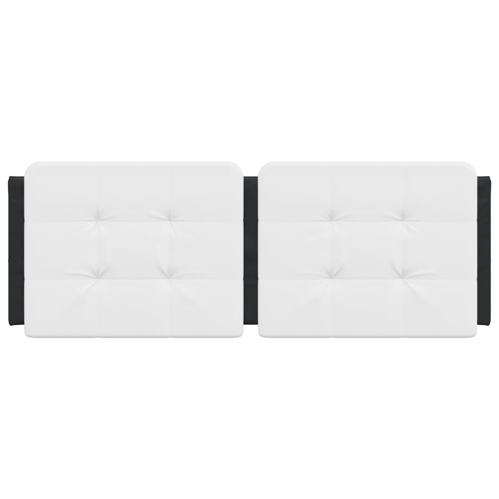 Headboard Cushion Black and White 137 cm Double Faux Leather