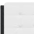 Headboard Cushion Black and White 137 cm Double Faux Leather