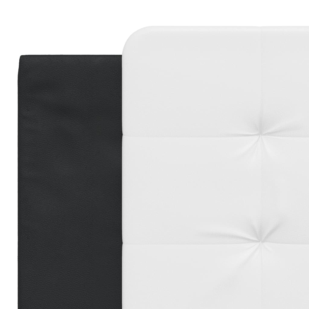 Headboard Cushion Black and White 183 cm Faux Leather