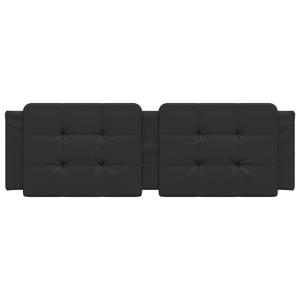 Headboard Cushion Black 153 cm Faux Leather