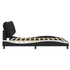 Bed Frame without Mattress Black and White 183x203 cm King Faux Leather