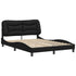 Bed Frame without Mattress Black 137x187 cm Double Faux Leather