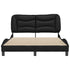 Bed Frame without Mattress Black 137x187 cm Double Faux Leather