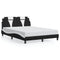 Bed Frame without Mattress Black and White 137x187 cm Double Faux Leather