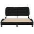 Bed Frame without Mattress Black 137x187 cm Double Fabric