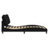 Bed Frame without Mattress Black 137x187 cm Double Fabric