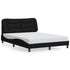 Bed Frame without Mattress Black 137x187 cm Double Fabric