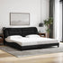 Bed Frame without Mattress Black 183x203 cm King Fabric