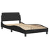 Bed Frame without Mattress Black 107x203 cm King Single Faux Leather