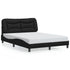 Bed Frame without Mattress Black 137x187 cm Double Faux Leather