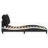 Bed Frame without Mattress Black and White 137x187 cm Double Faux Leather